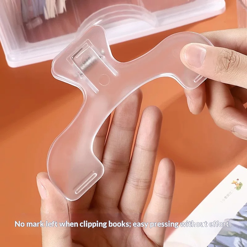 Stationery Books - Clip Trasparente Opaco per Fissare le