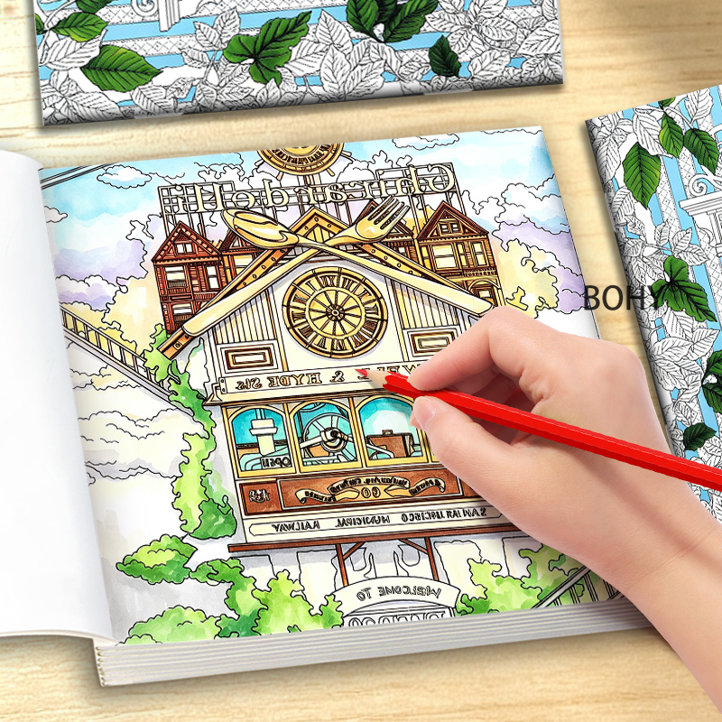 Adult Coloring Book Stress Relief - 1 libro da colorare a tema