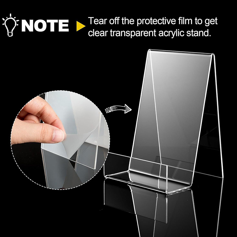 Clear Acrylic Book Stand Holder - 1 pezzo: supporto trasparente in acrilico