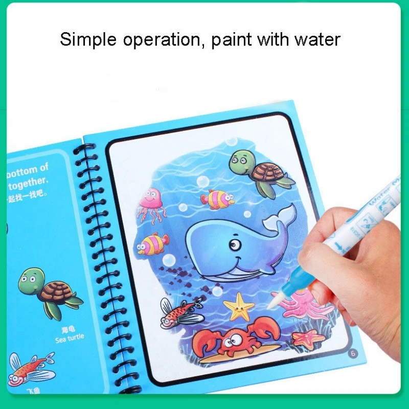 1pc libro da colorare ad acqua - Reusable Water Magic Coloring Book recensione e prezzo